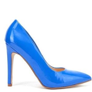 New Delicious Royal Blue Patent Pump